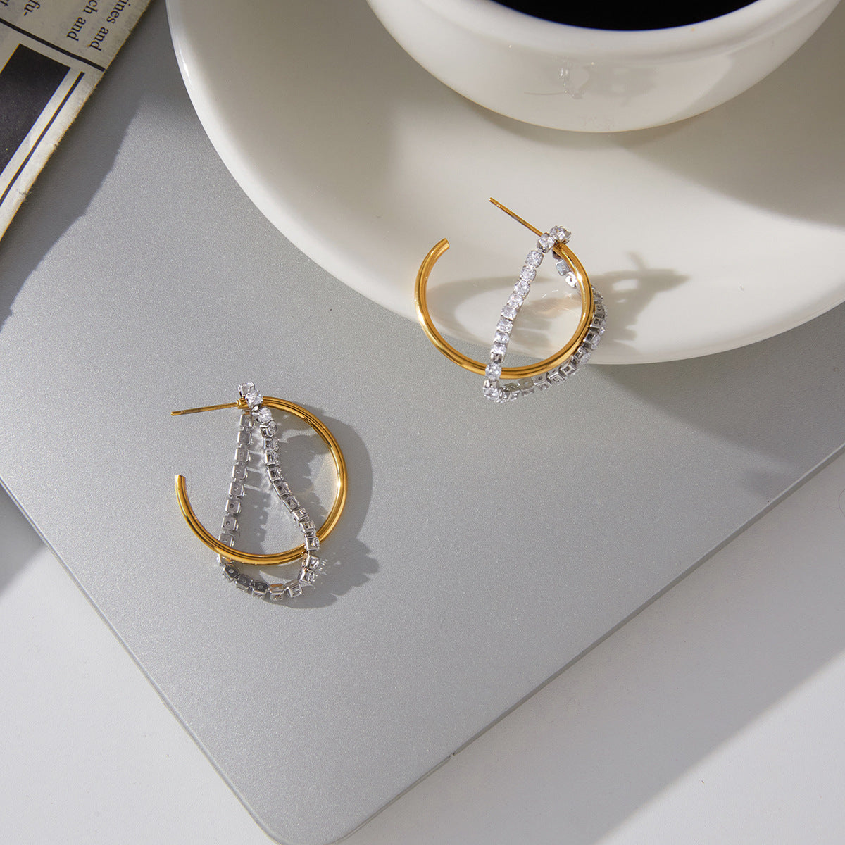 Minimalist C-Hoop Tassel Dangles