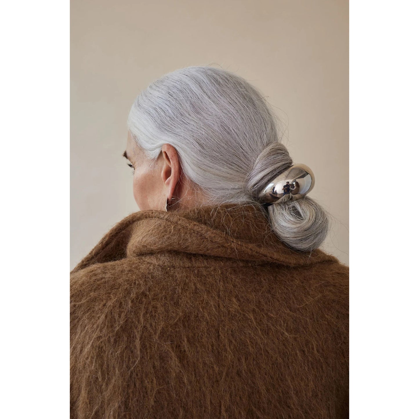 Stainless steel 18k gold-plated ponytail holder