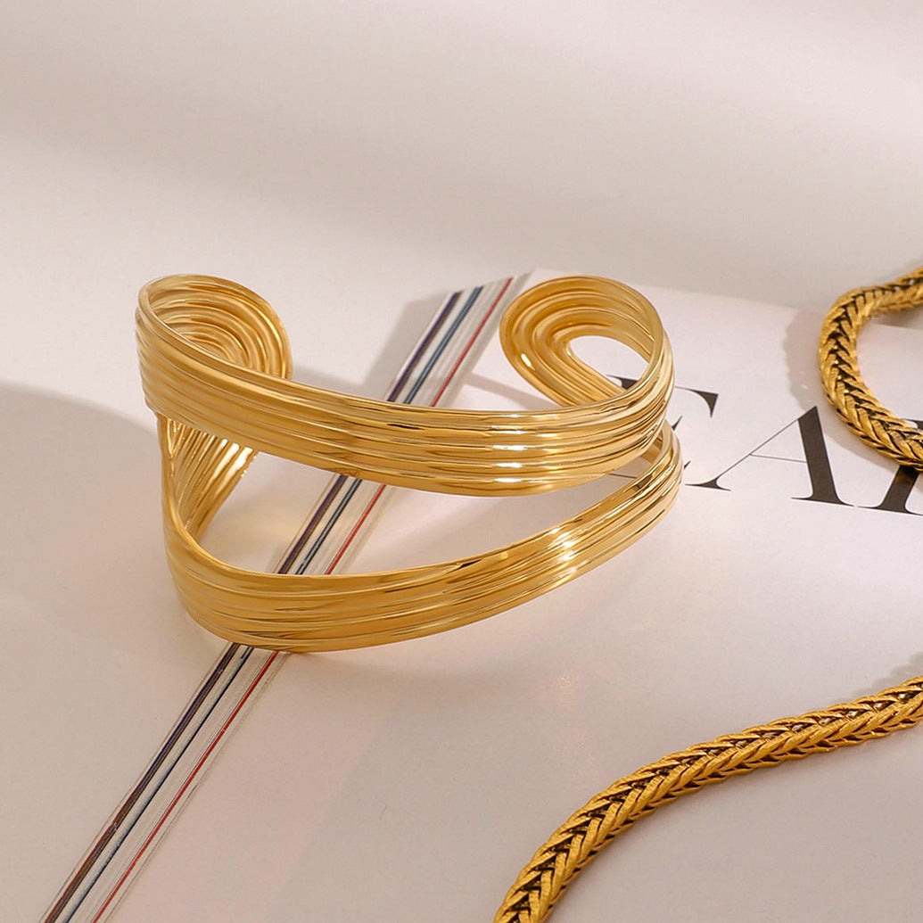 Hollow Open Bangle