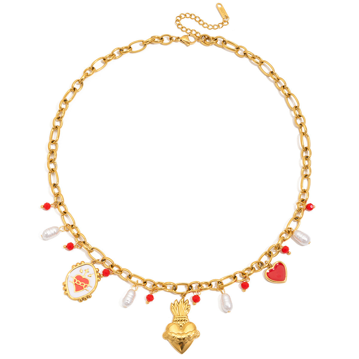 Minimalist Red Heart Necklace