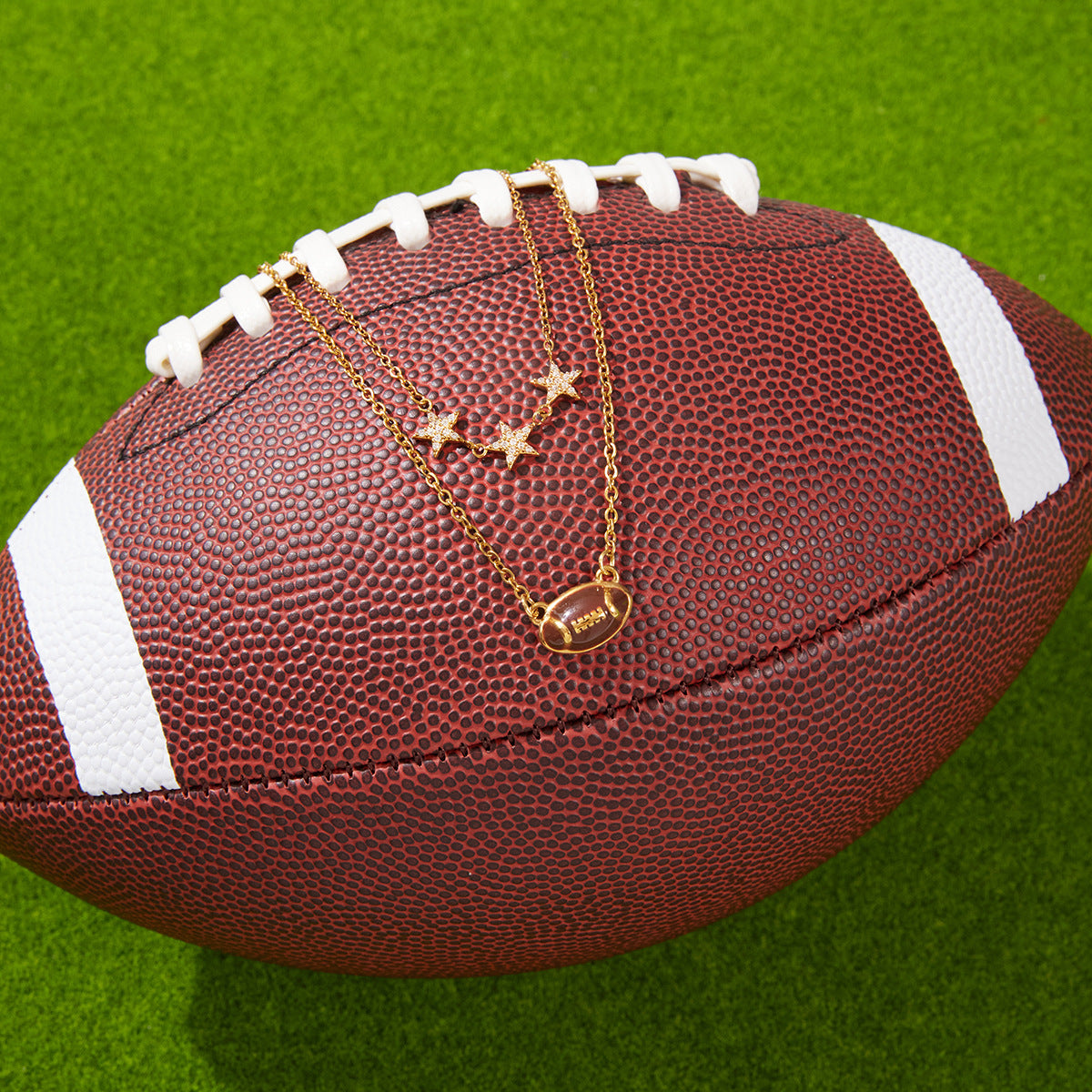 Rugby Football Titanium Steel Necklace