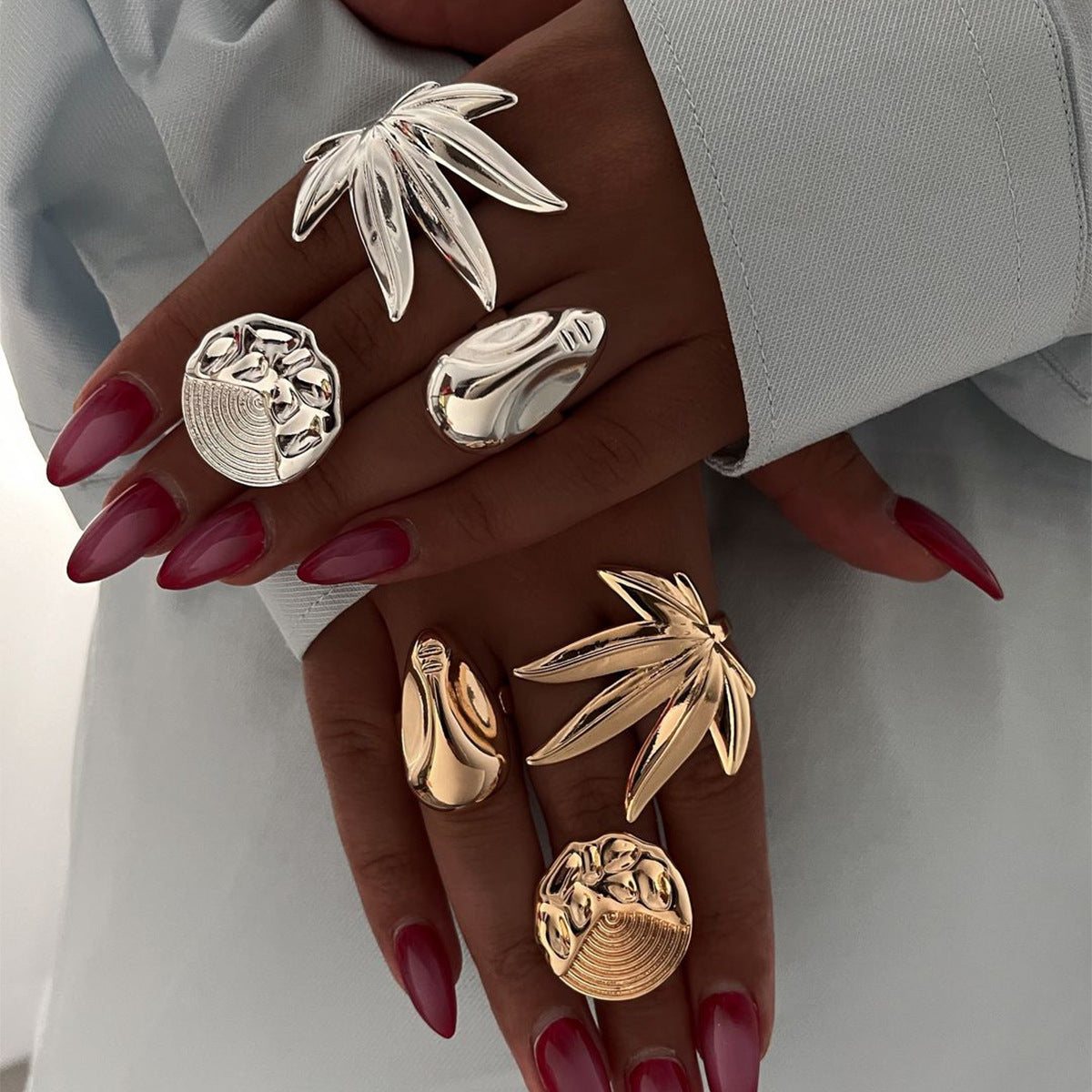 Smooth Angel Wing Open Ring