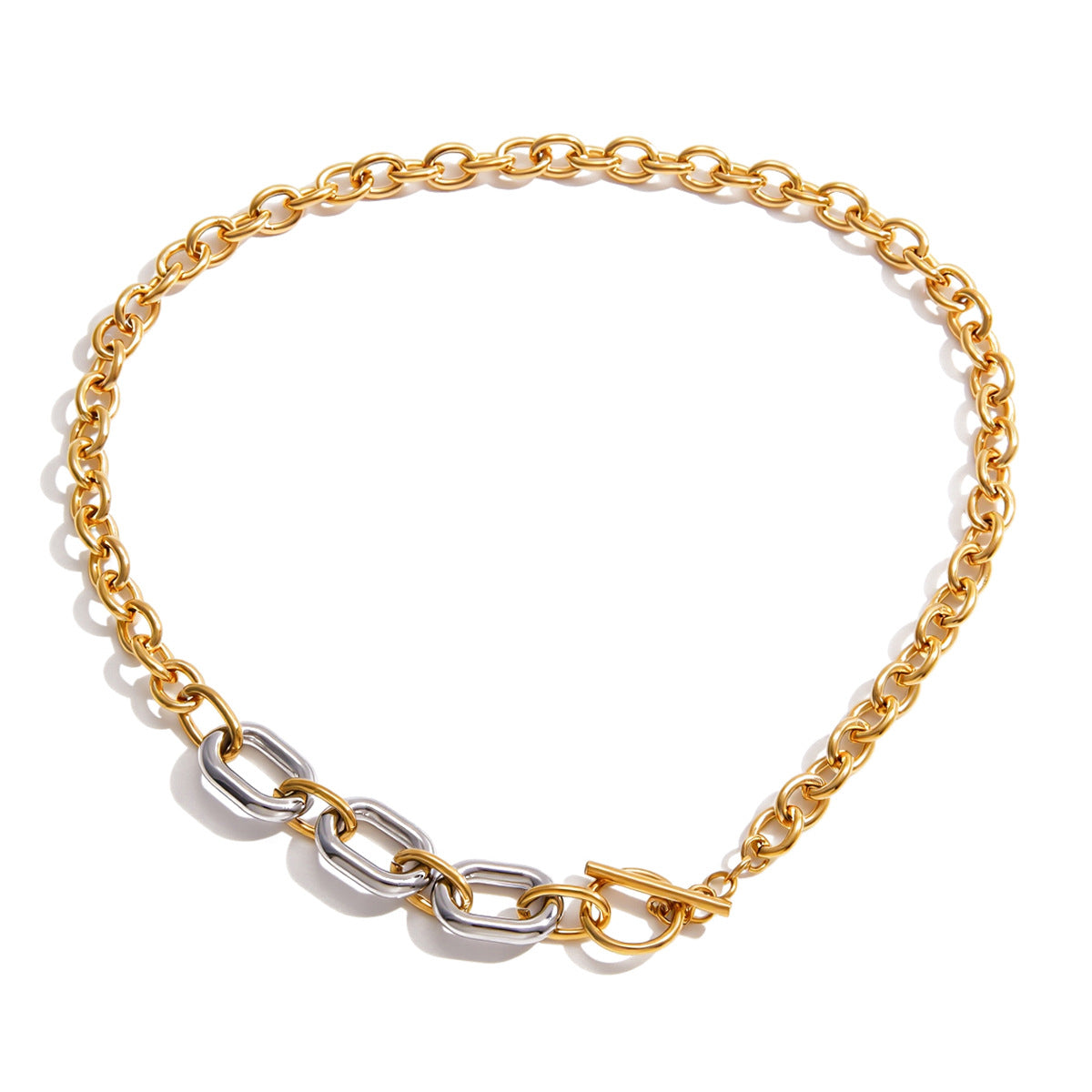 Two-Tone Minimalist Chain Necklace