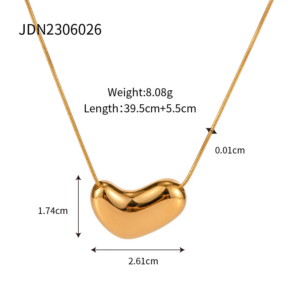 Stainless steel 18k gold-plated necklace