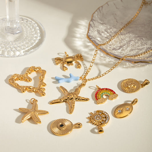 Stainless Steel Ocean Series Jewelry Accessories DIY Pendant