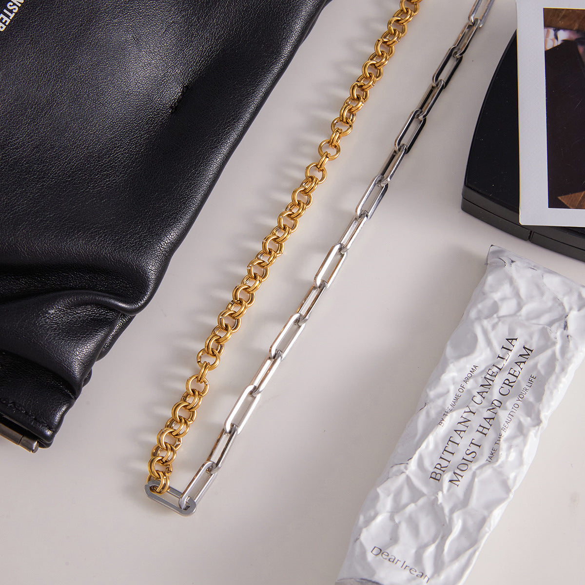 Two-tone mixed color necklace chain