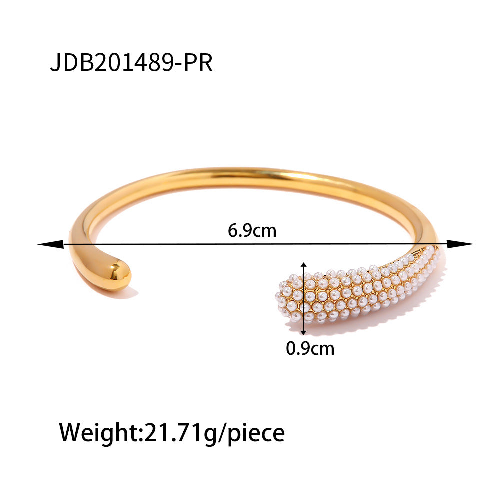 Pearl Open Bangle