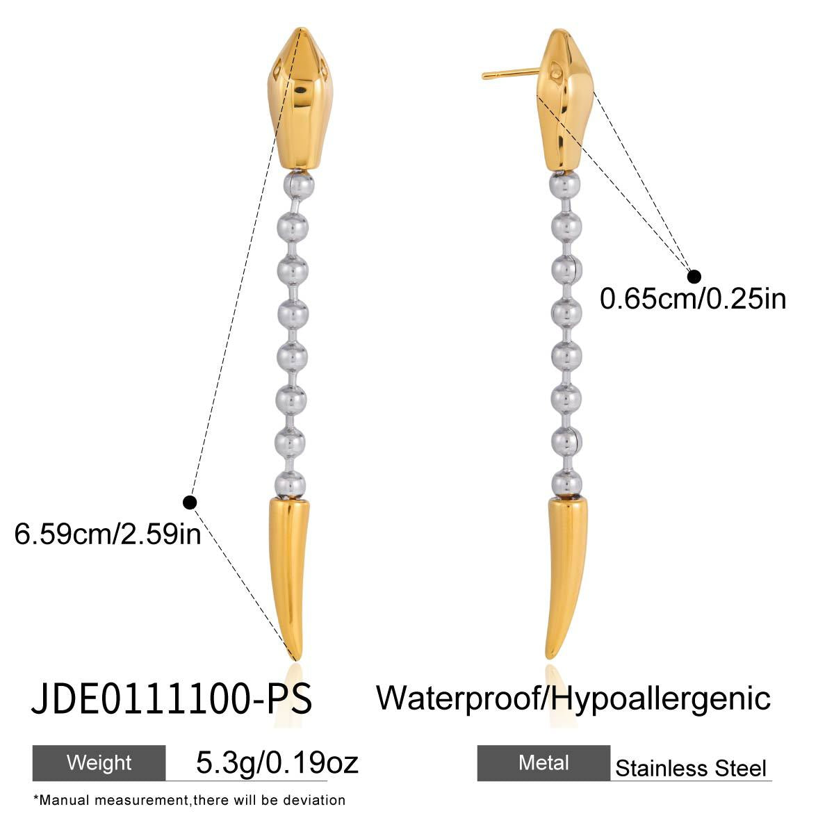 Color-Block Snake Chain Y-Necklace