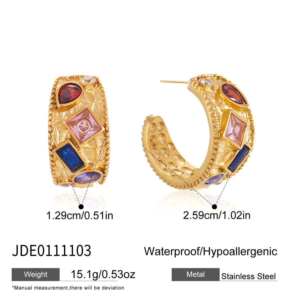 Colorful Zircon Earrings