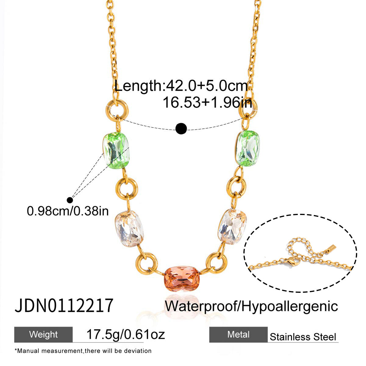 Colorful Crystal Zircon Necklace