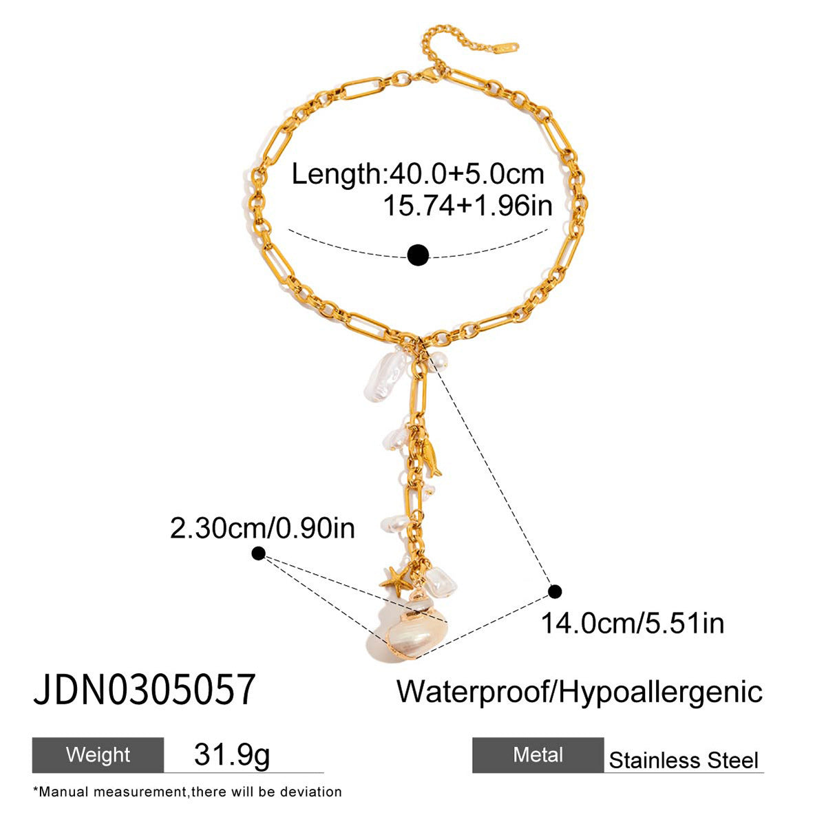Conch Long Y-Necklace