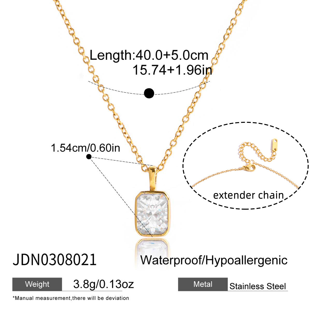 Zircon Pendant Necklace
