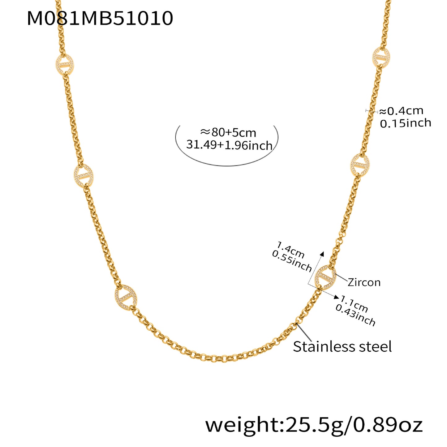 Double Layer Long Necklace