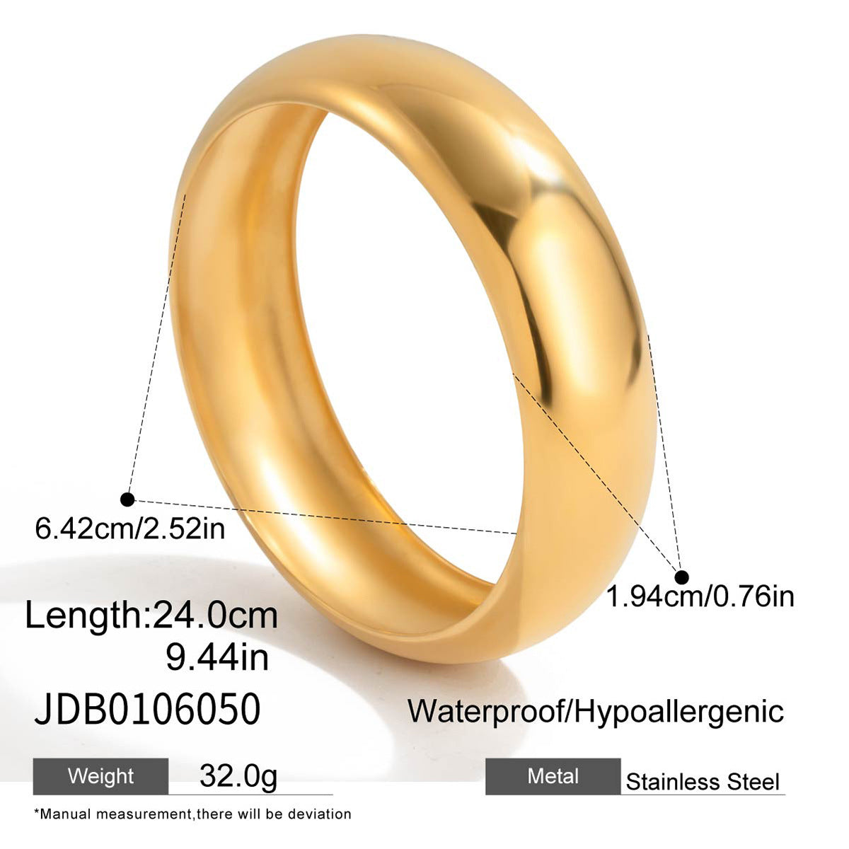 Hammered Texture Hollow Bangle