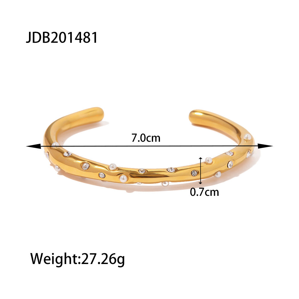 Pearl Open Bangle