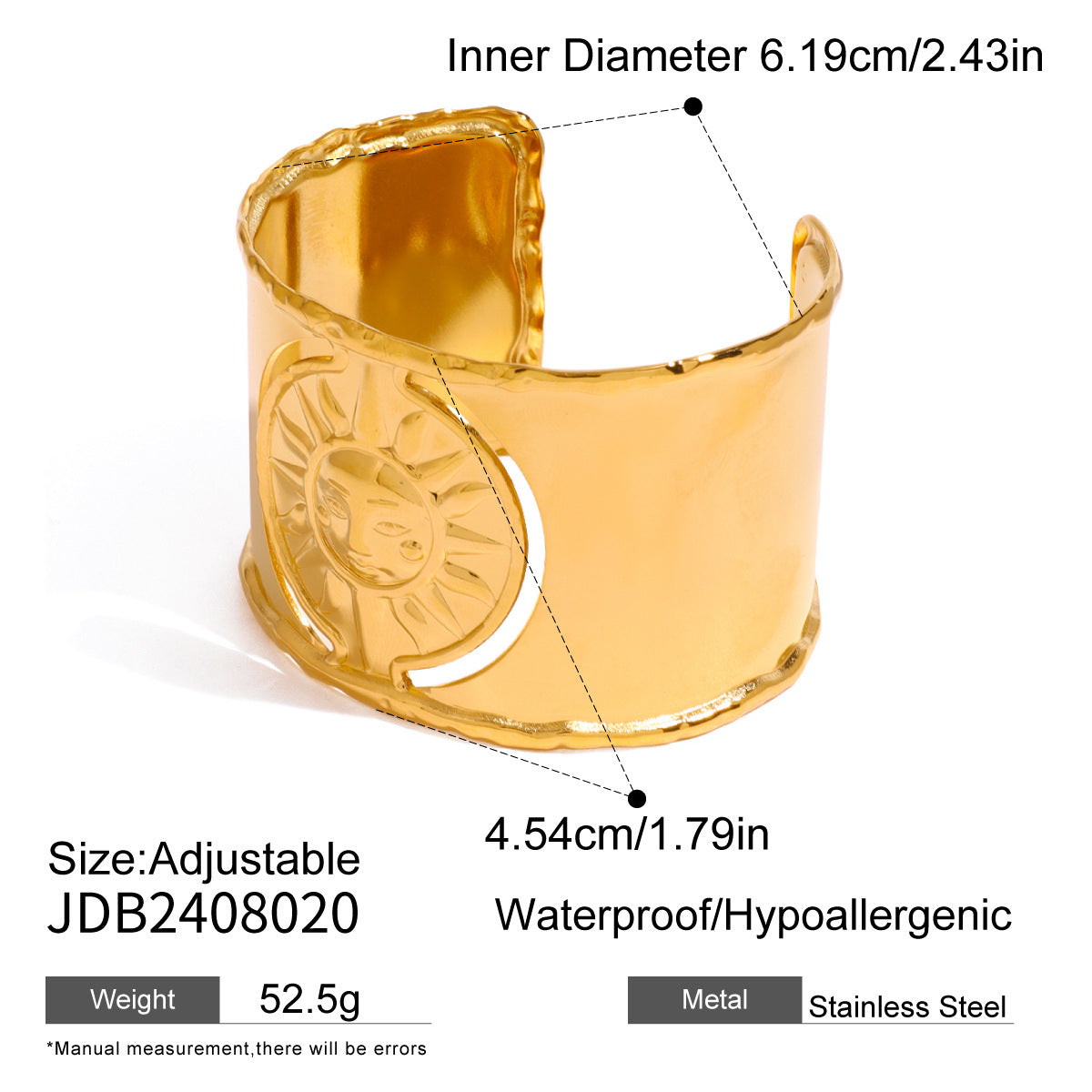 Wide Hollow Bangle