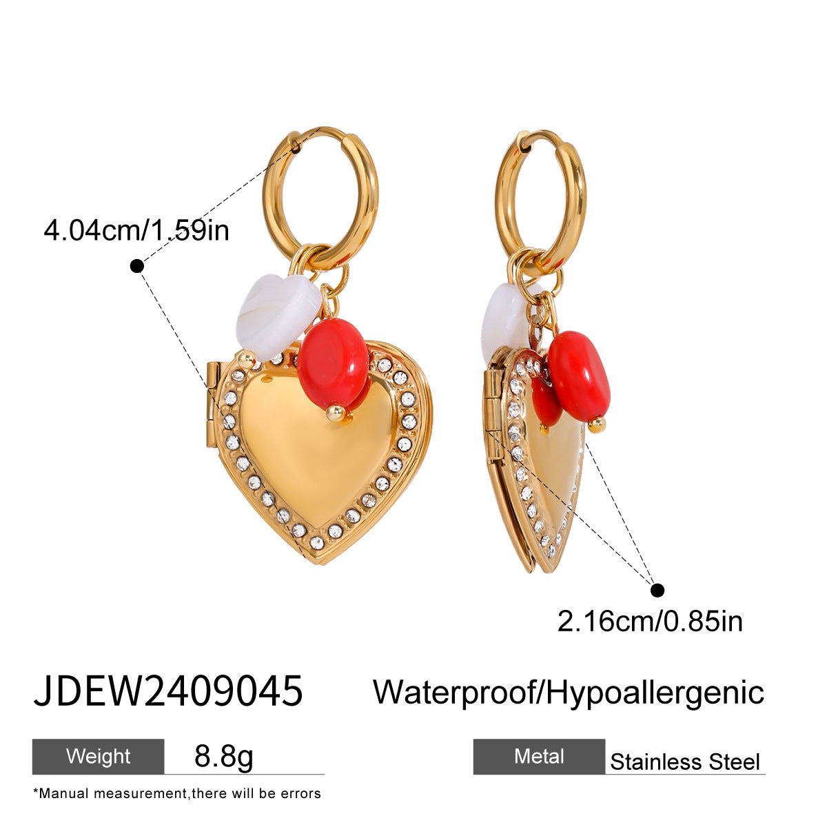 Heart Pendant Earrings