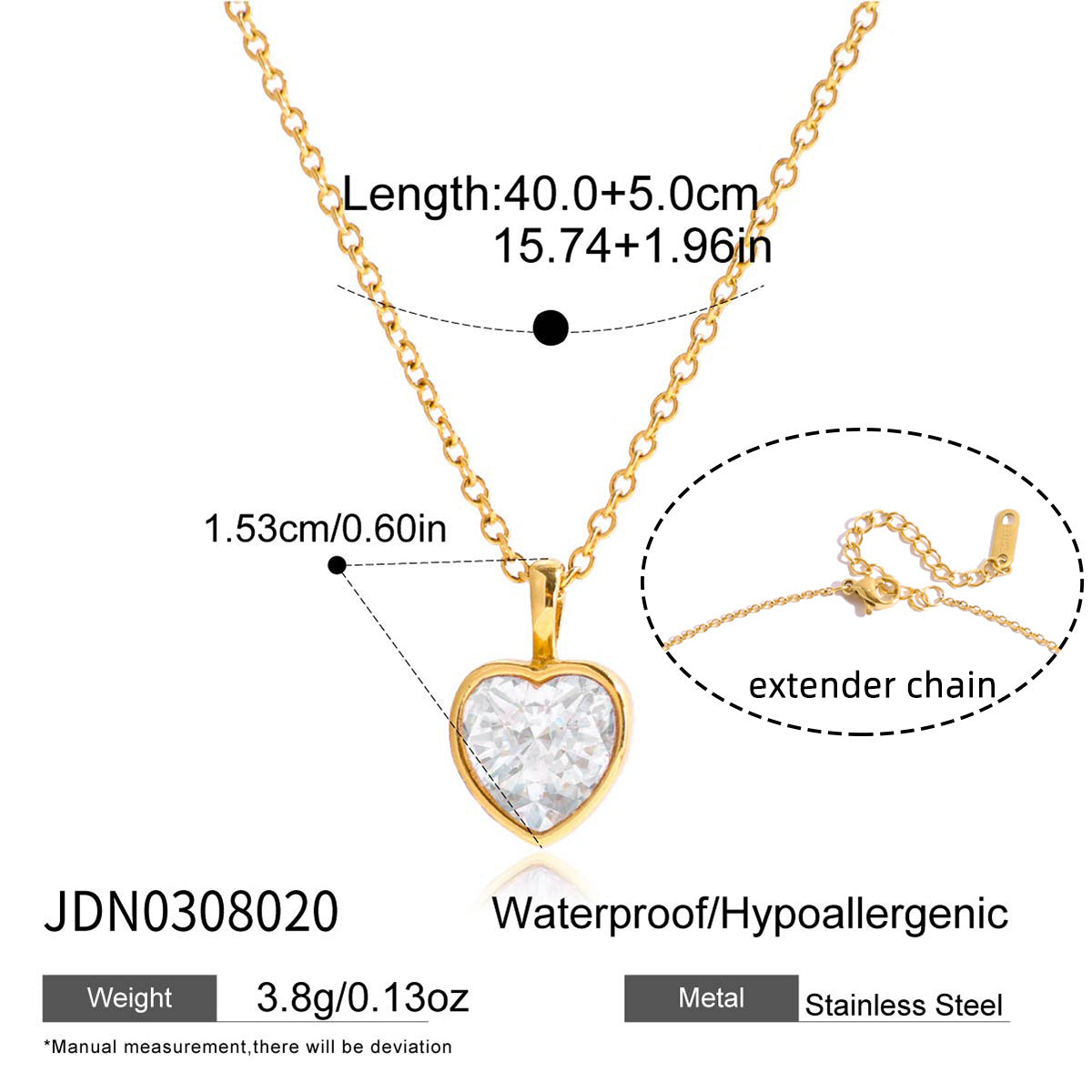 Zircon Pendant Necklace