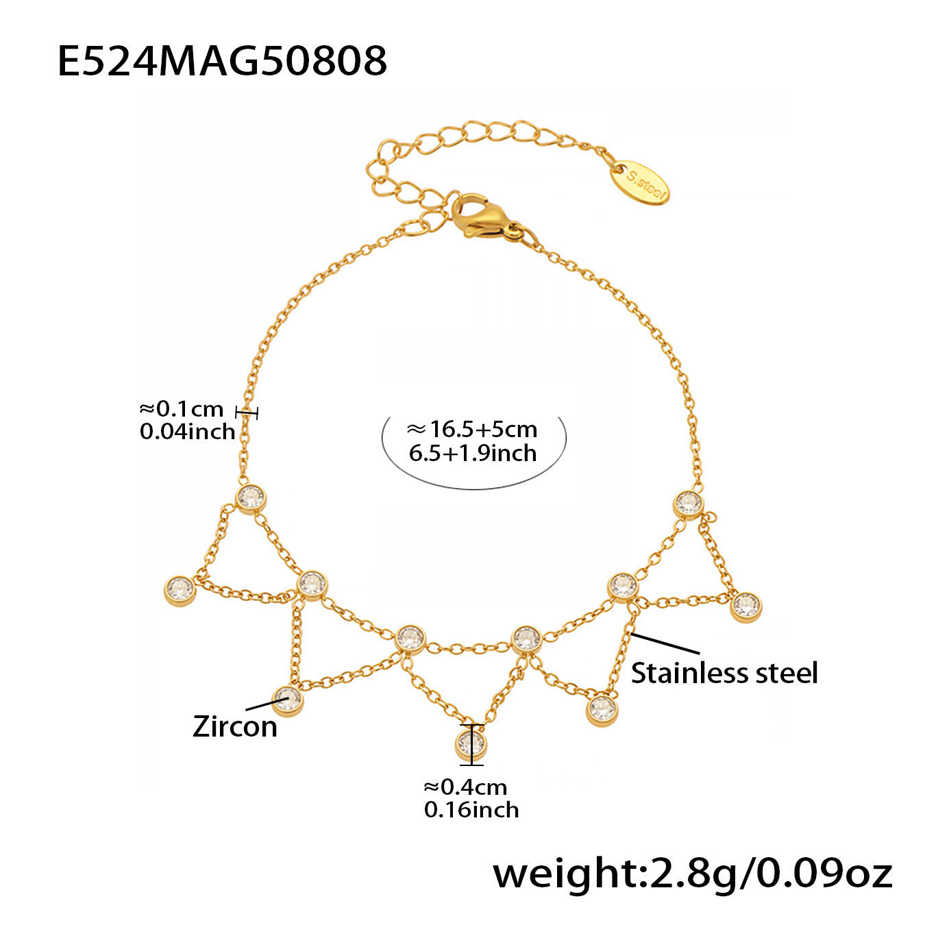 Starburst Dangle Charm Bracelet