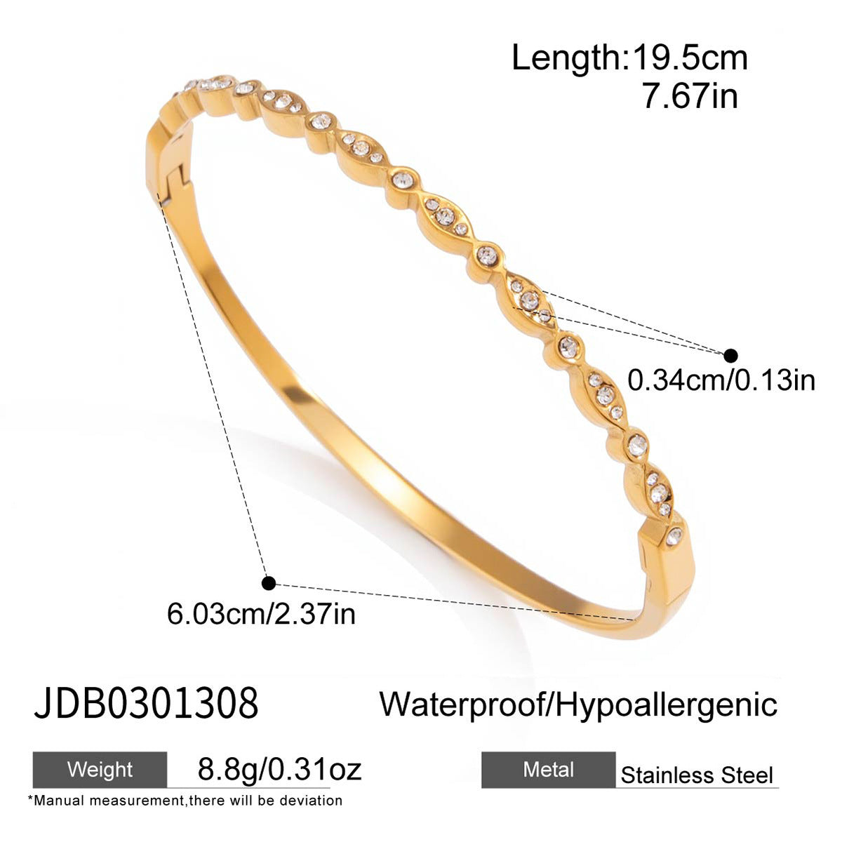 Rhinestone Stackable Bangle