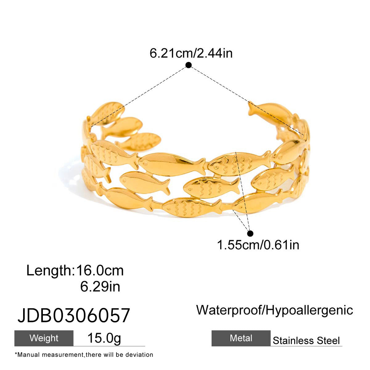 Hammered Texture Hollow Bangle