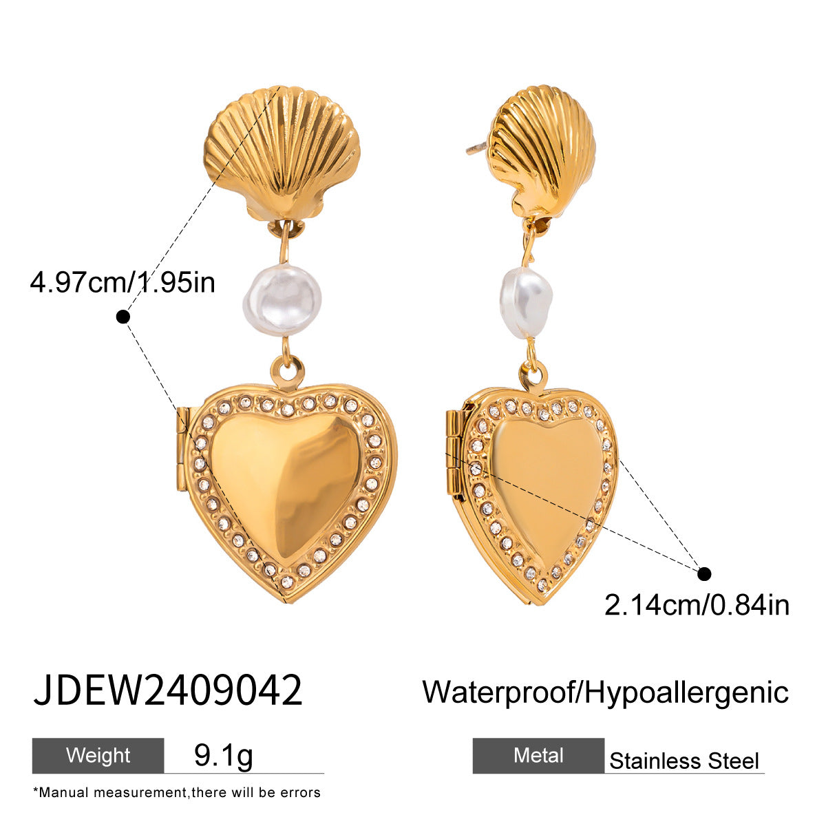 Heart Pendant Earrings