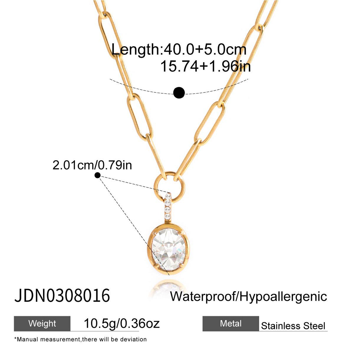Zircon Pendant Necklace