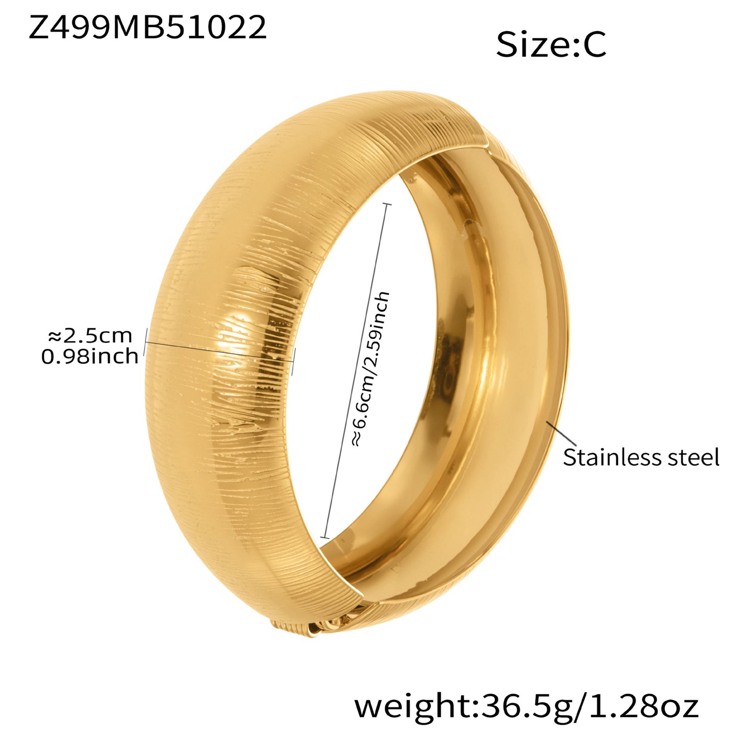 Wide Hammered Open Cuff Bracelet