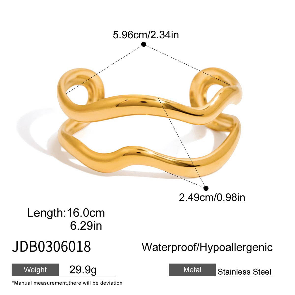 Hammered Texture Hollow Bangle