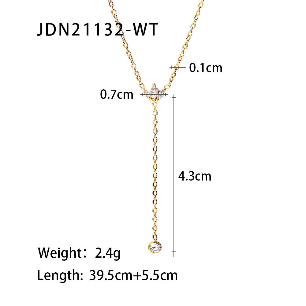 Zircon Pendant Necklace