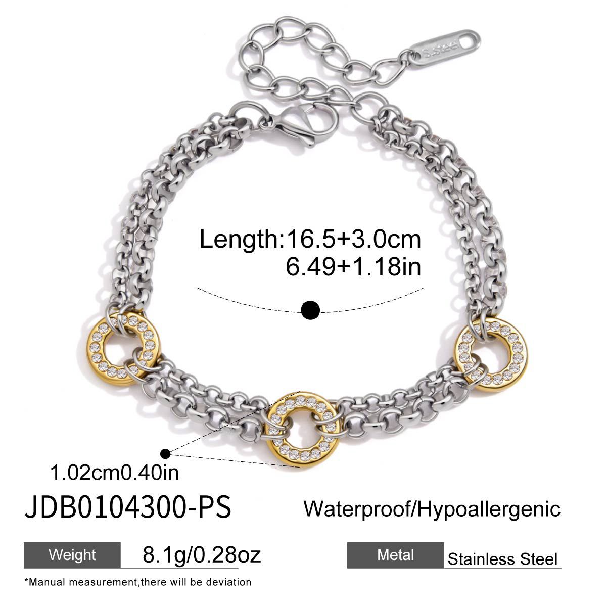 Waterproof Two-Tone Bracelet