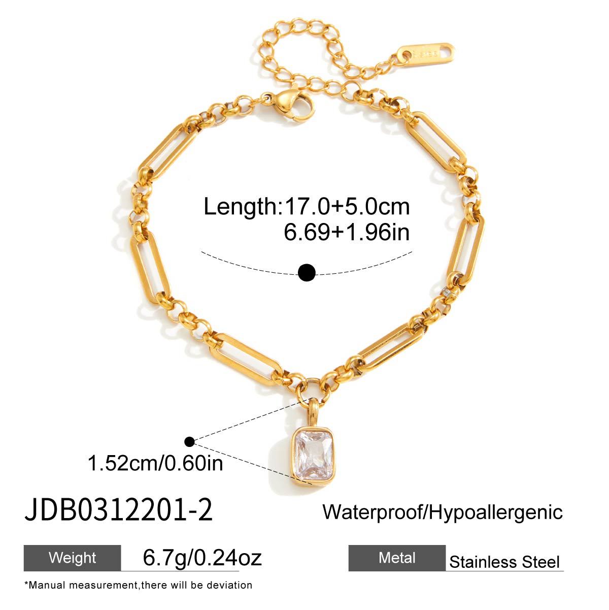 Zircon Pendant Bracelet