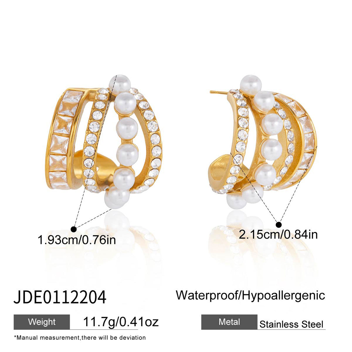 Minimalist Pearl Hoop Earrings