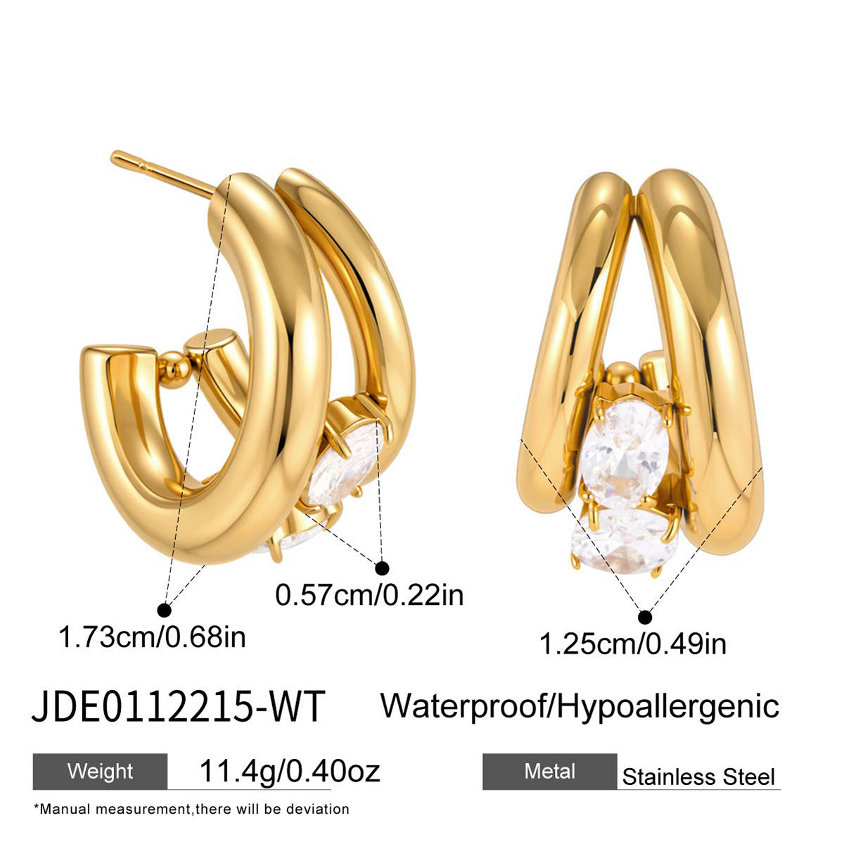 Minimalist Round Zirconia Earrings