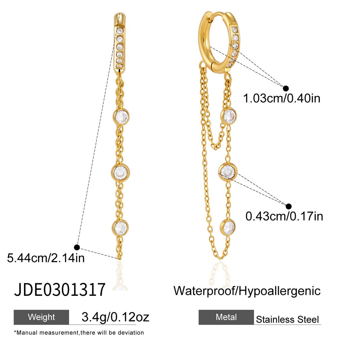 Waterproof Dangle Earrings