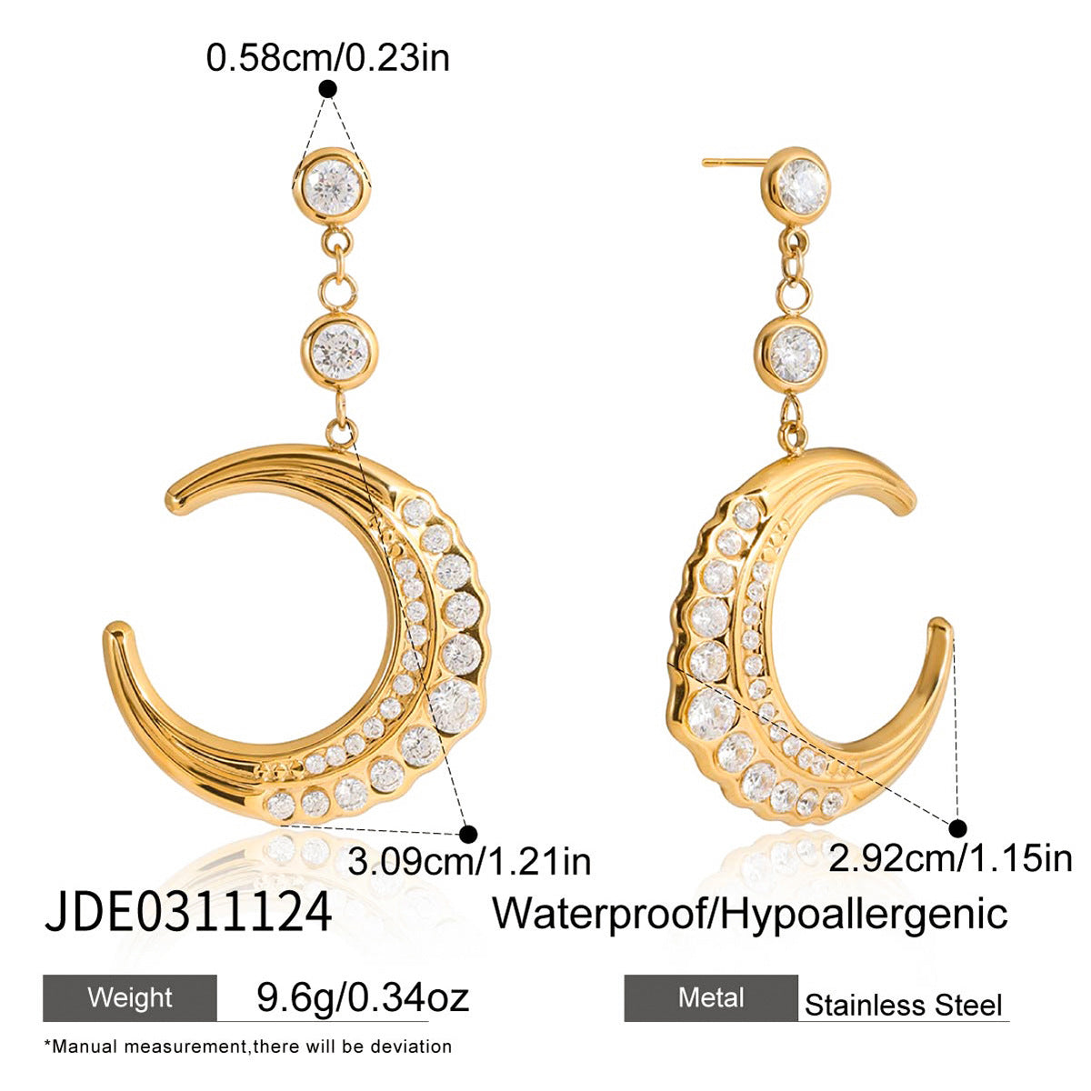 Moon Pendant Earrings