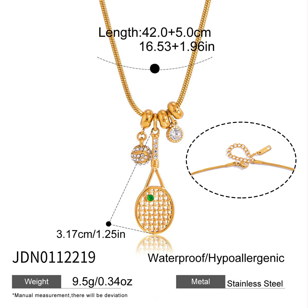 Minimalist Tennis Racket Pendant