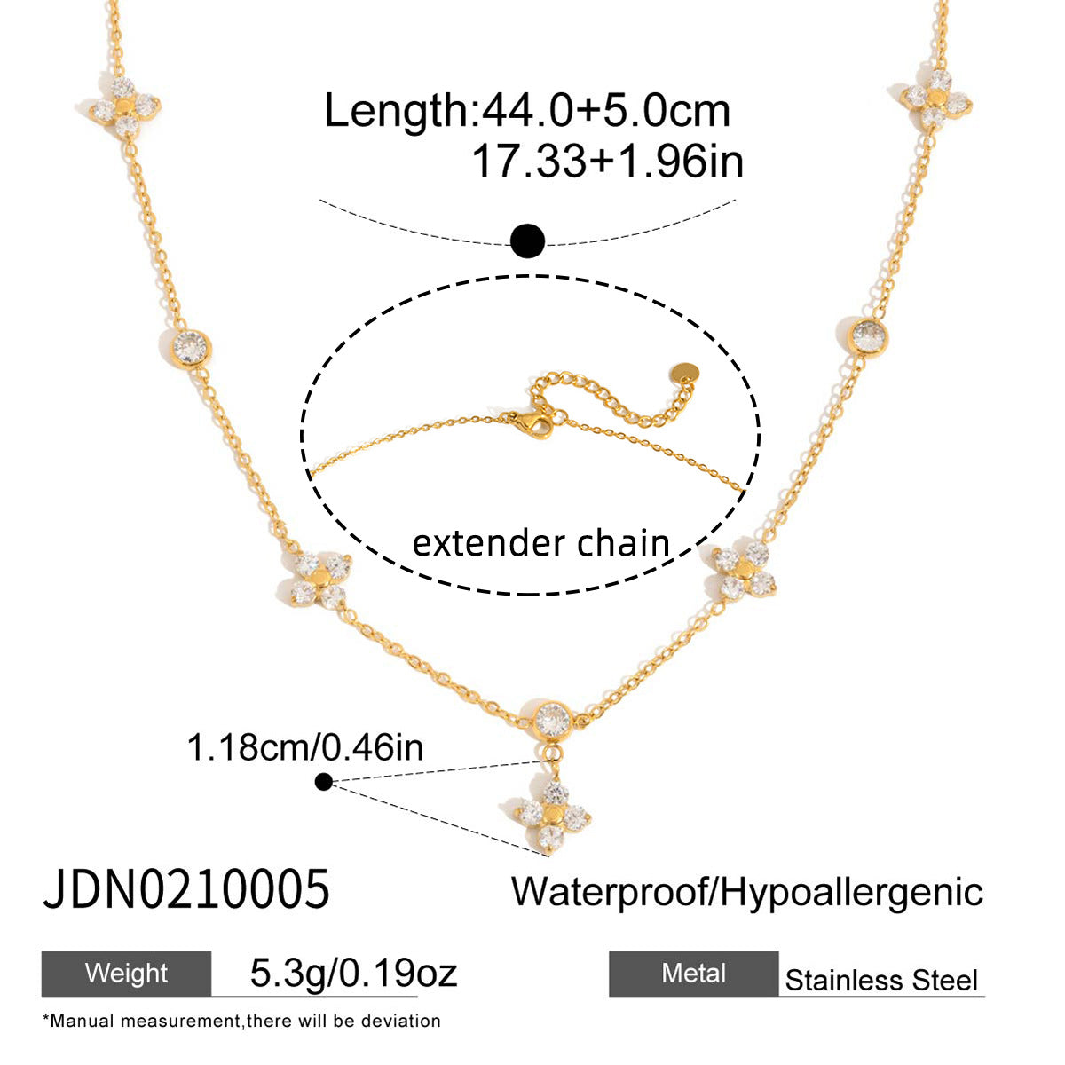 Waterproof Clover Necklace