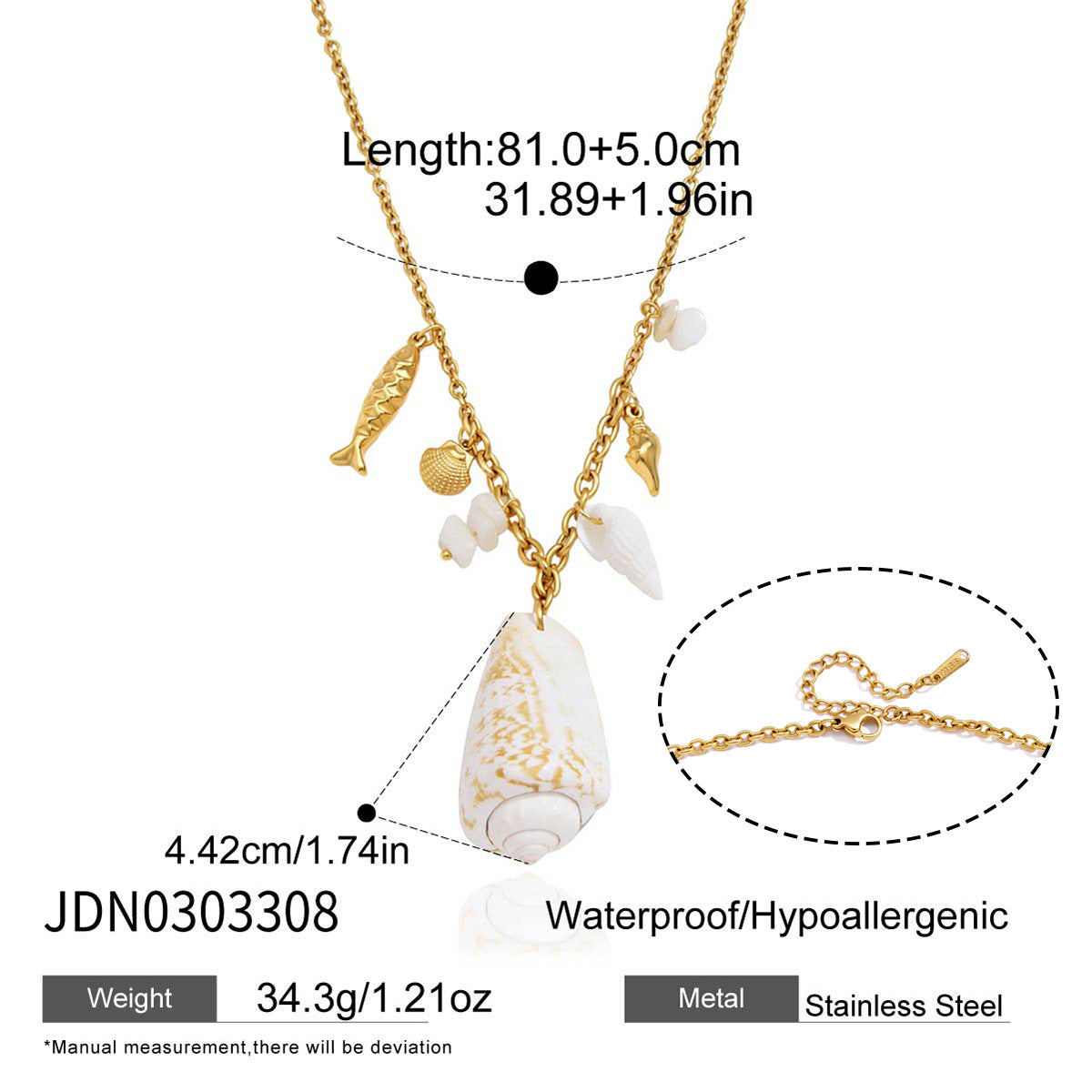 Minimalist Nautical Conch Necklace