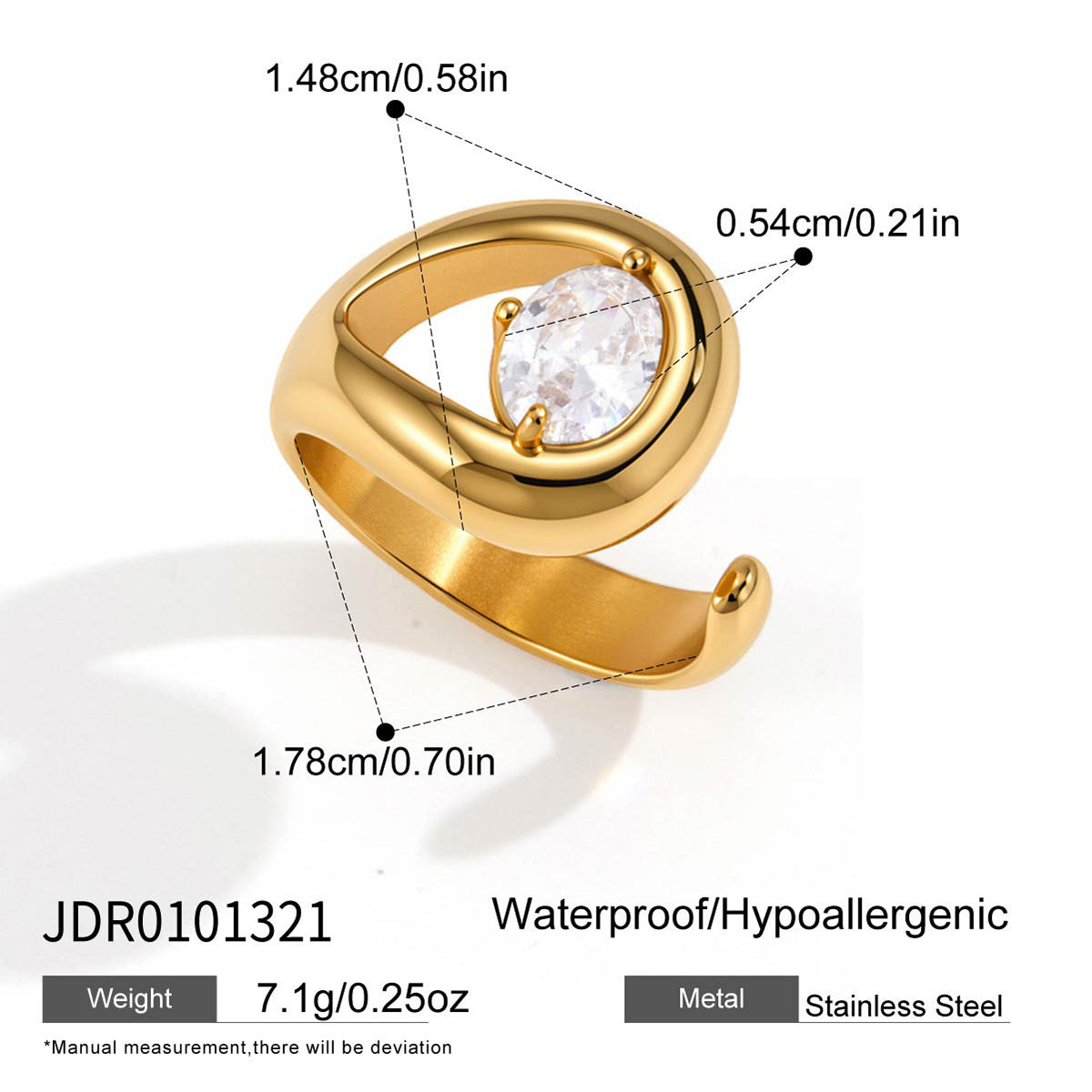 Minimalist Oval Solitaire Ring