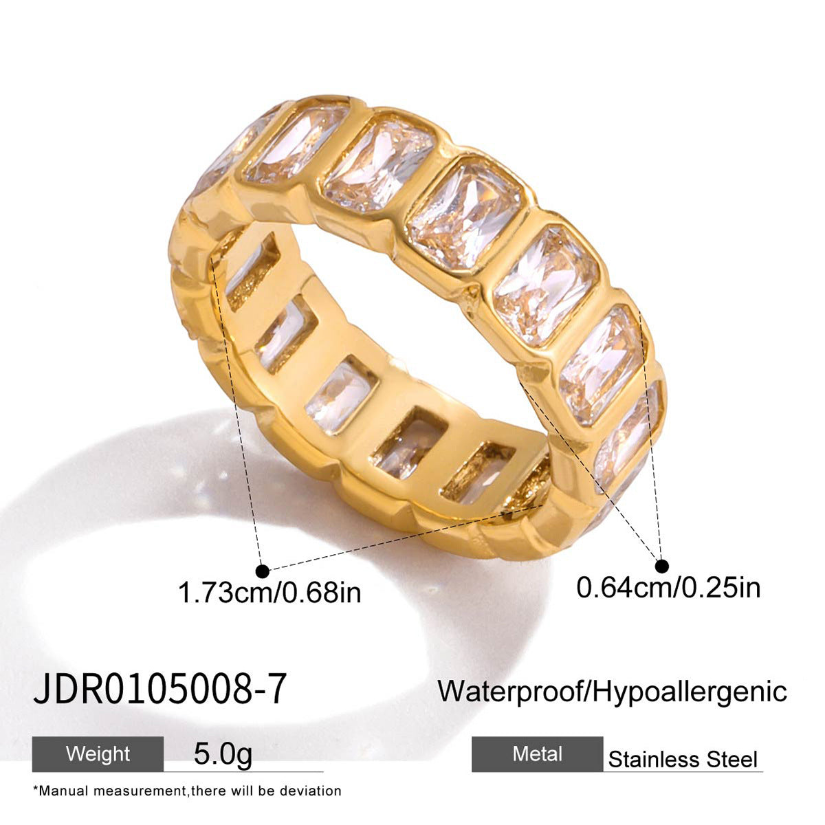 Waterproof Solitaire Ring