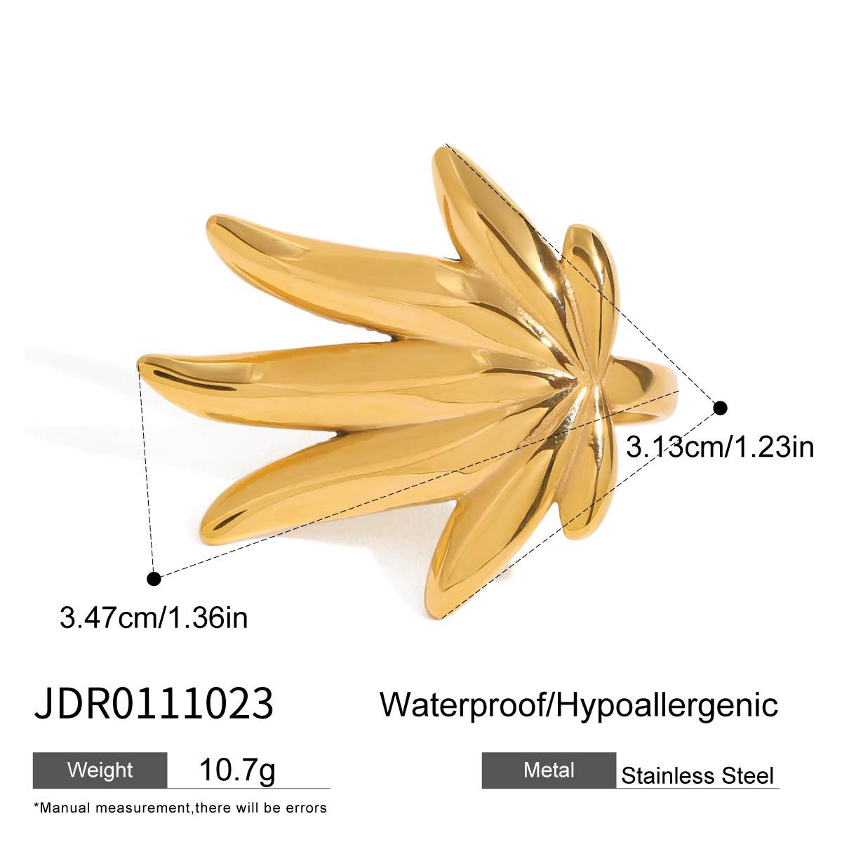Smooth Angel Wing Open Ring