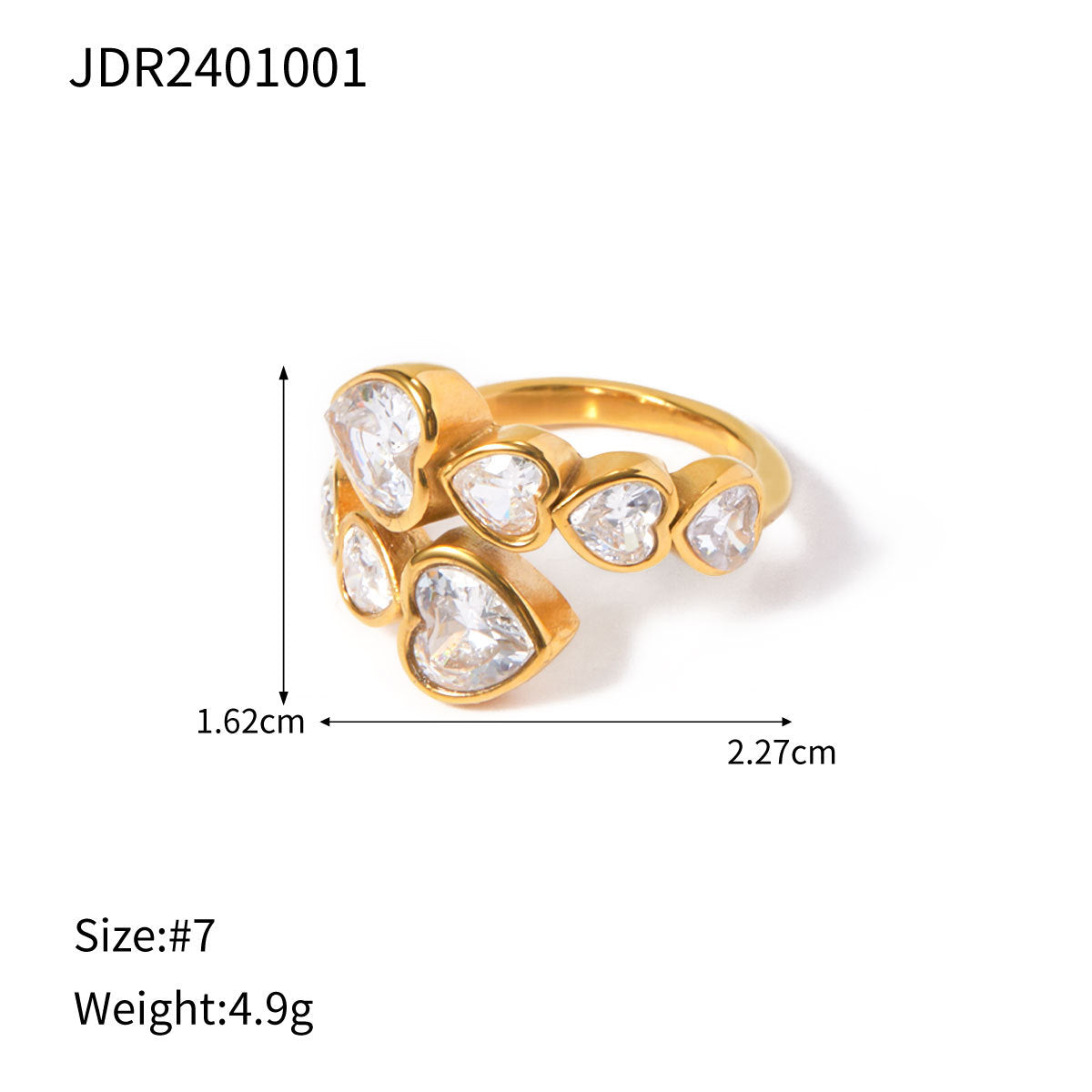 Minimalist Cubic Zirconia Wrap Ring