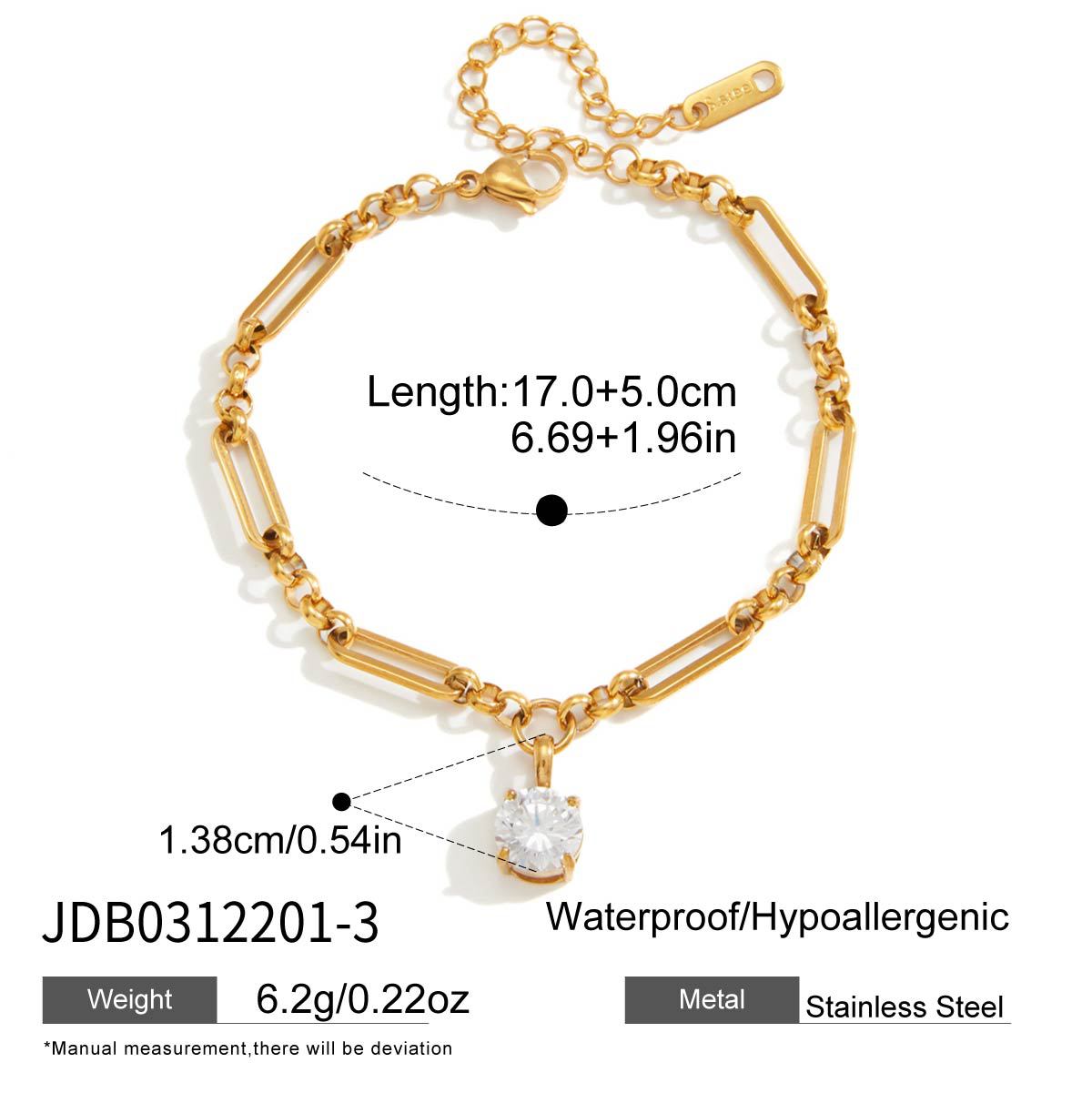 Zircon Pendant Bracelet