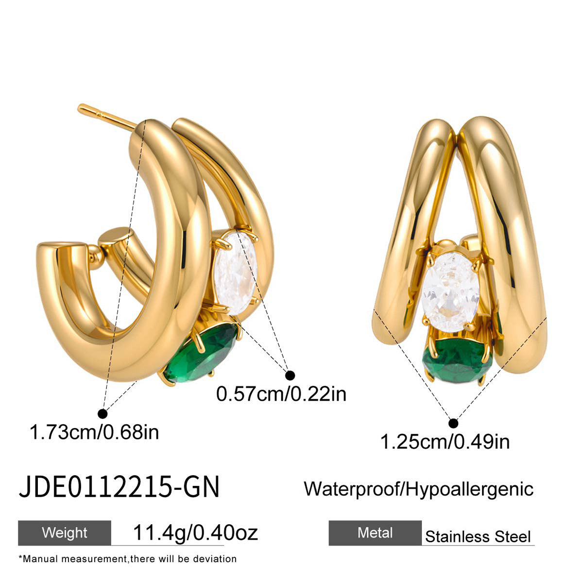Minimalist Round Zirconia Earrings