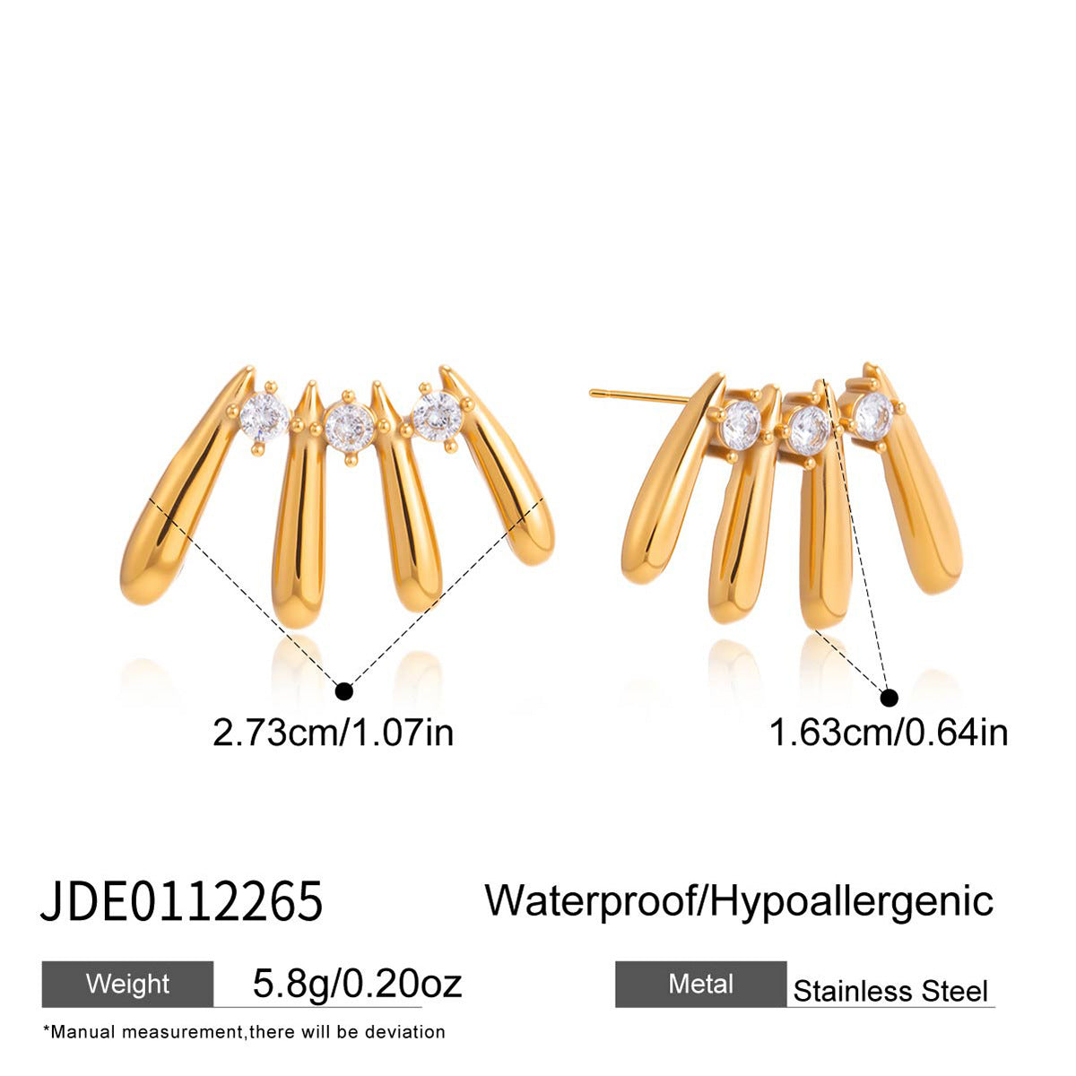 Minimalist Lab-Diamond Style Earrings