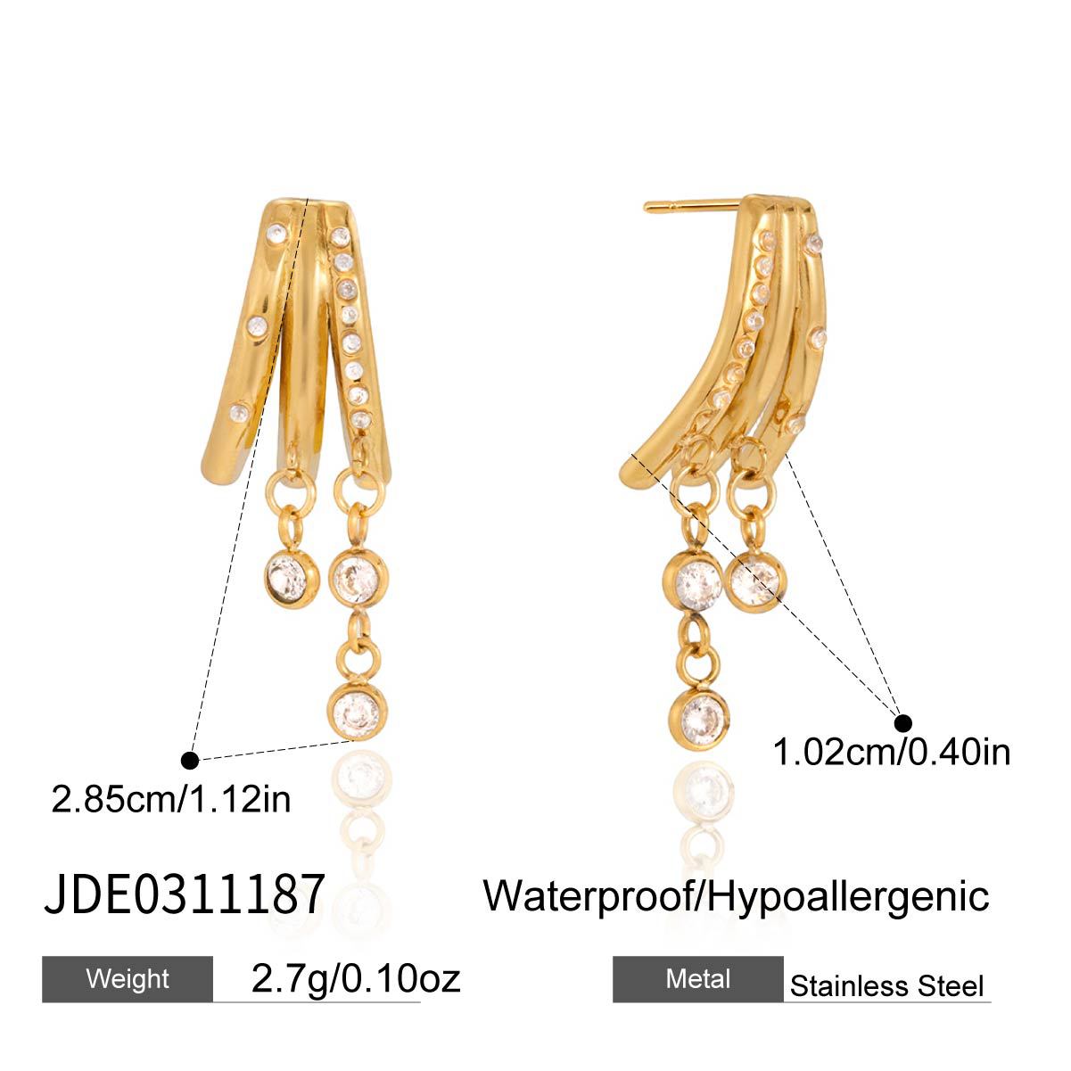 Minimalist Long Tassel Studs