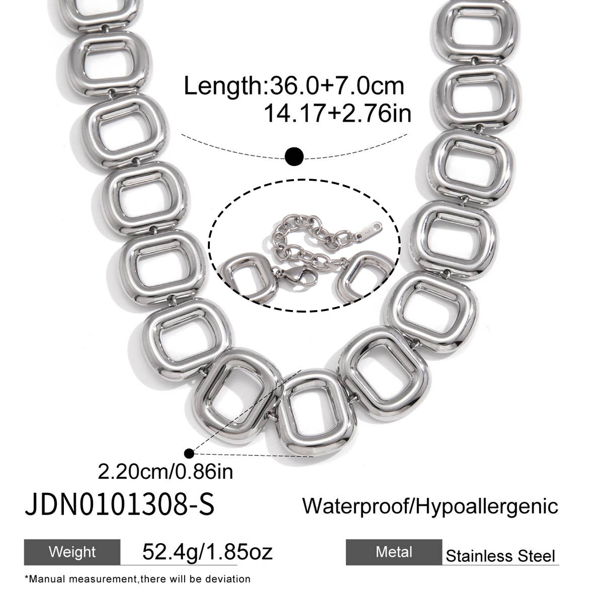 Silver Bold Statement Necklace
