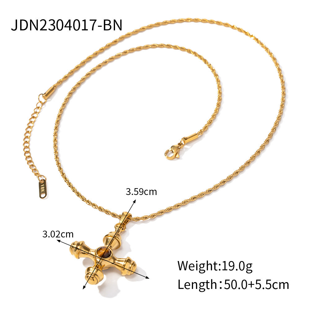 Waterproof Tiger’s Eye Cross