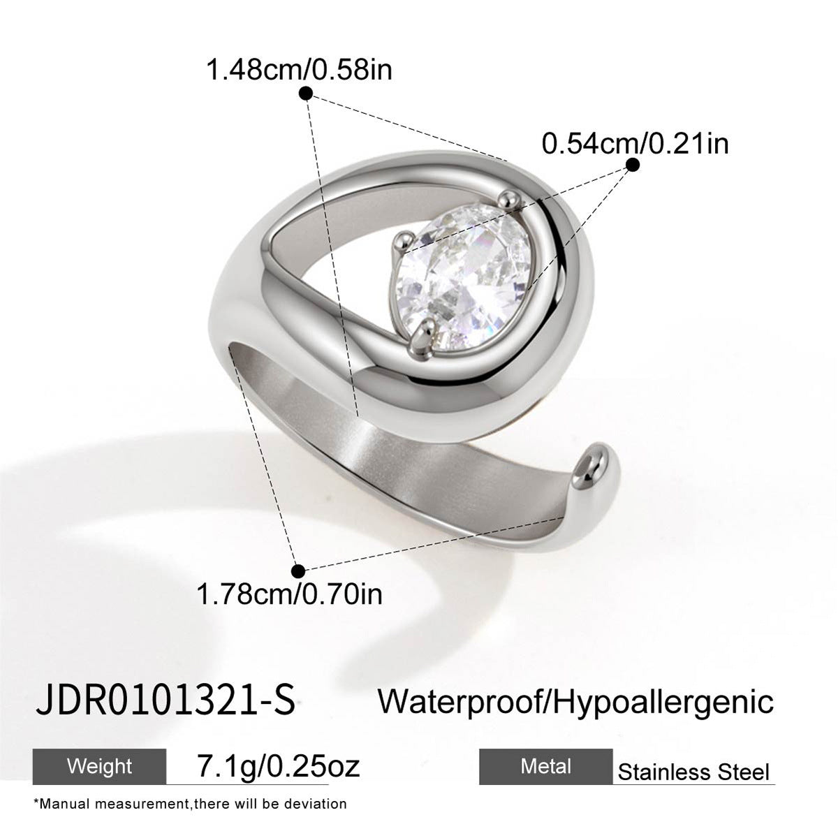 Minimalist Oval Solitaire Ring